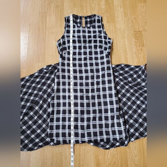 ✨ RAG & BONE ✨ Brighton Plaid Tank Wrap Skirt Dress - [XS, Black & White] - Picture 11 of 16